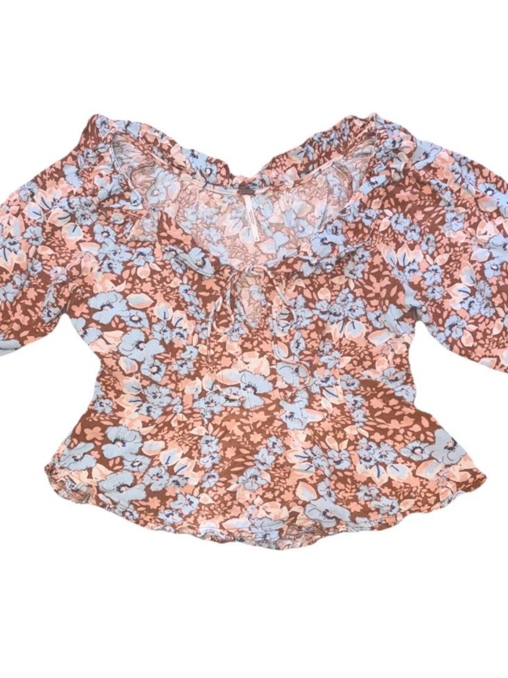 Free People Sweet Memories Floral Combo Crop Top Size S Retail $88